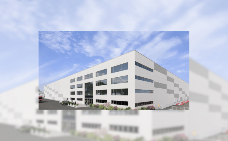 Rendering nuovo hub logistico sostenibile